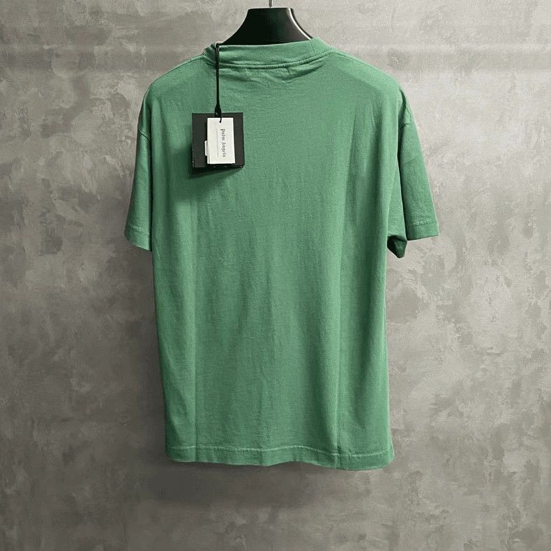 Palm Angels Palm Angels Green Logo Print Short Sleeve Tee-yf Size US M / EU 48-50 / 2 - 2 Thumbnail