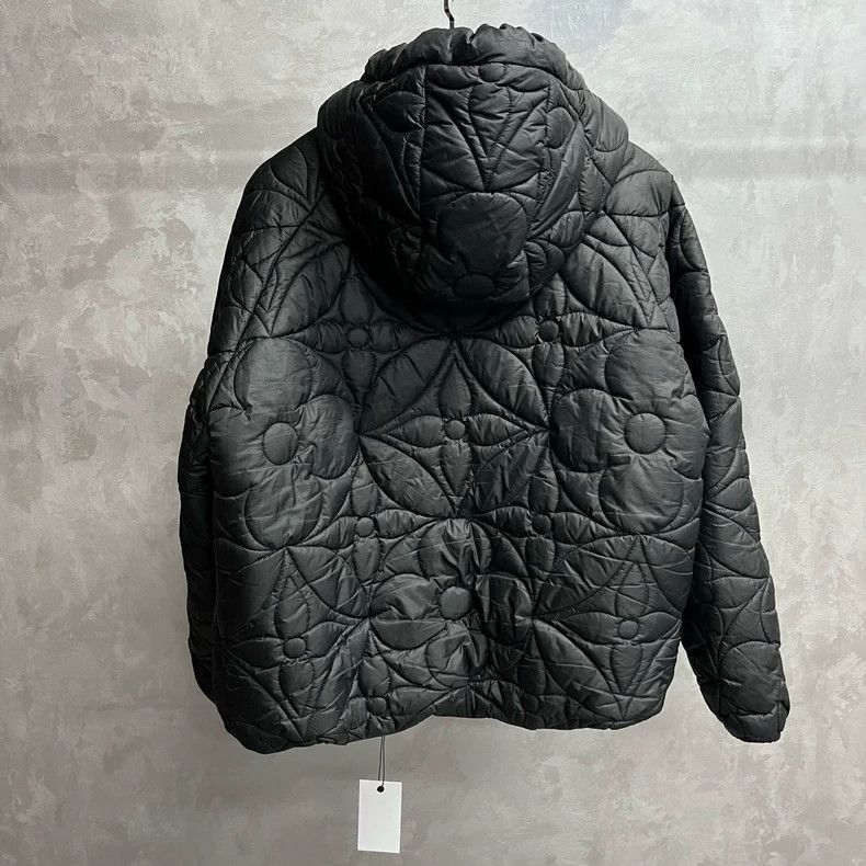 Louis Vuitton Louis Vuitton Black Floral Quilted Jacket-yf Size US L / EU 52-54 / 3 - 3 Thumbnail