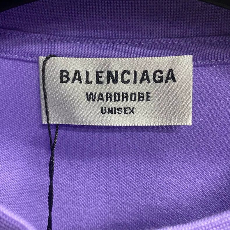 Balenciaga Balenciaga Purple Embroidered Logo Short Sleeve Shirt-yf Size US XXS / EU 40 - 3 Thumbnail