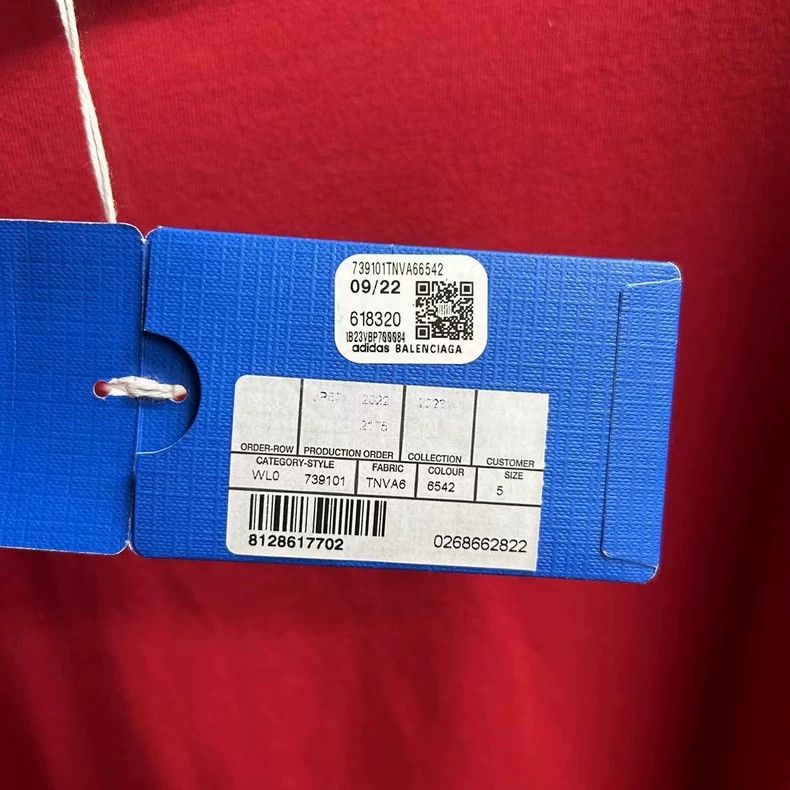 Balenciaga Balenciaga Adidas Red Logo Short Sleeve Shirt-yf Size US L / EU 52-54 / 3 - 6 Thumbnail