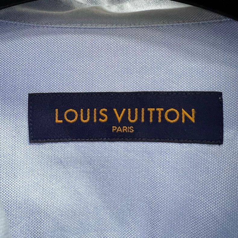 Louis Vuitton Louis Vuitton Blue Floral Embroidered Long Sleeve Shirt-yf Size US L / EU 52-54 / 3 - 2 Thumbnail