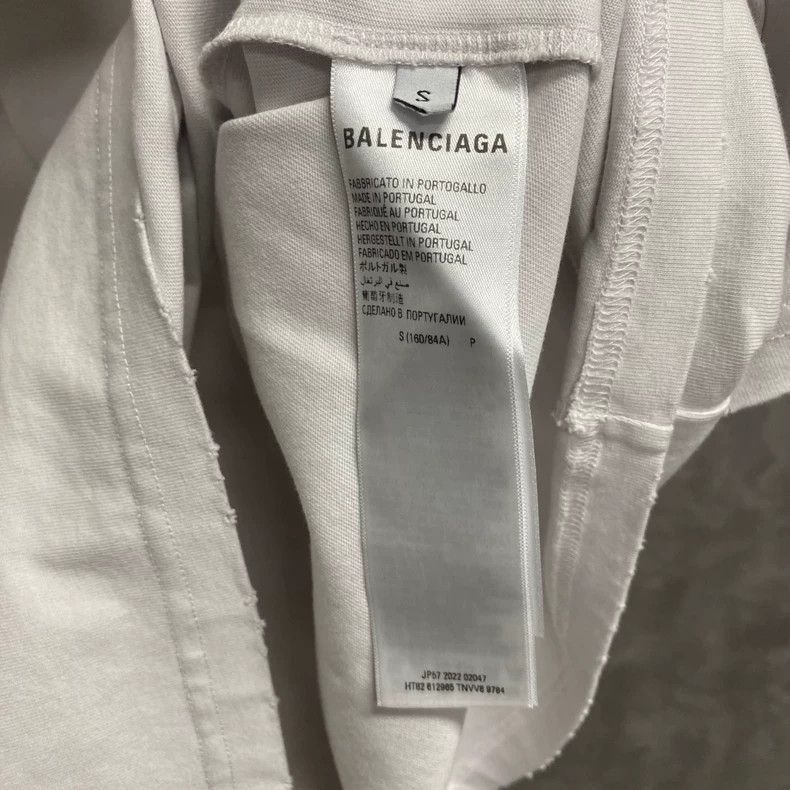 Balenciaga Balenciaga White Logo Printed Short Sleeve Shirt-yf Size US S / EU 44-46 / 1 - 6 Thumbnail