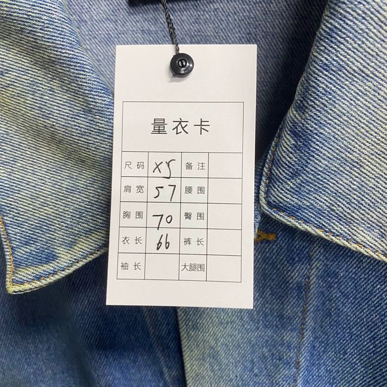 Balenciaga Balenciaga Blue Embroidered Logo Denim Jacket-yf Size US XS / EU 42 / 0 - 7 Thumbnail