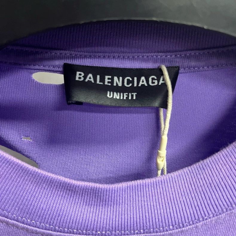 Balenciaga Balenciaga Lavender Logo Short Sleeve T-Shirt-yf Size US XS / EU 42 / 0 - 2 Thumbnail