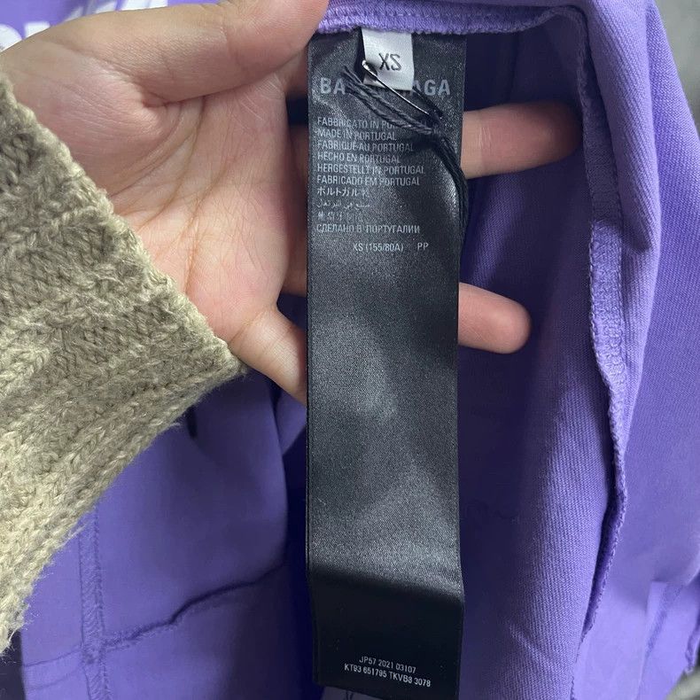 Balenciaga Balenciaga Lavender Logo Short Sleeve T-Shirt-yf Size US XS / EU 42 / 0 - 4 Thumbnail