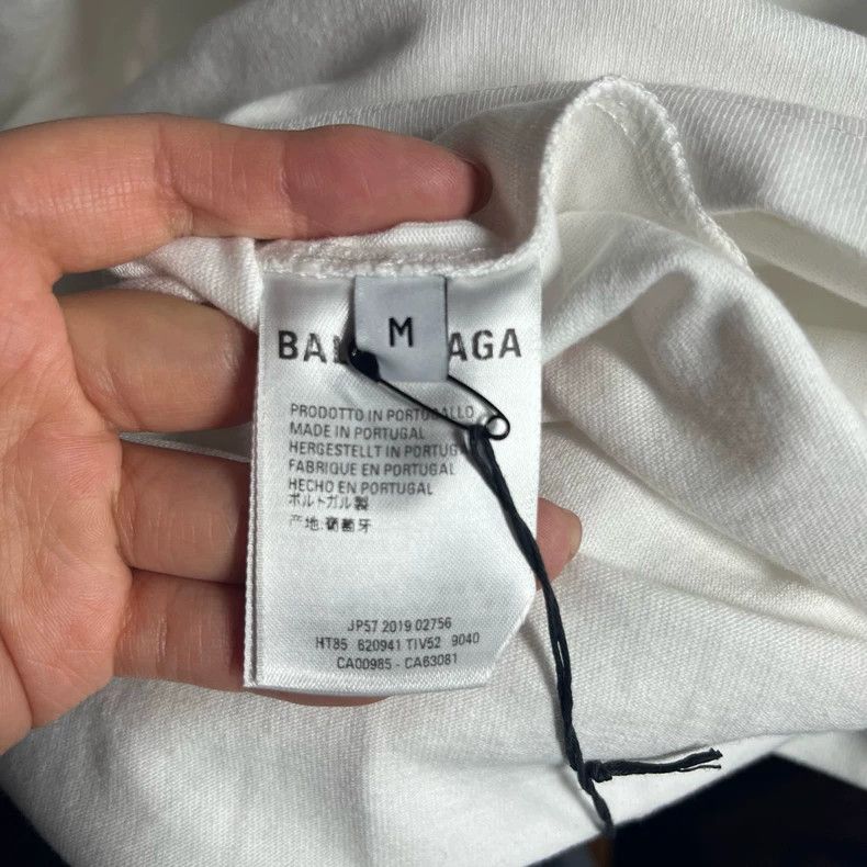 Balenciaga Balenciaga White Logo Print Short Sleeve T-shirt-yf Size US M / EU 48-50 / 2 - 6 Thumbnail