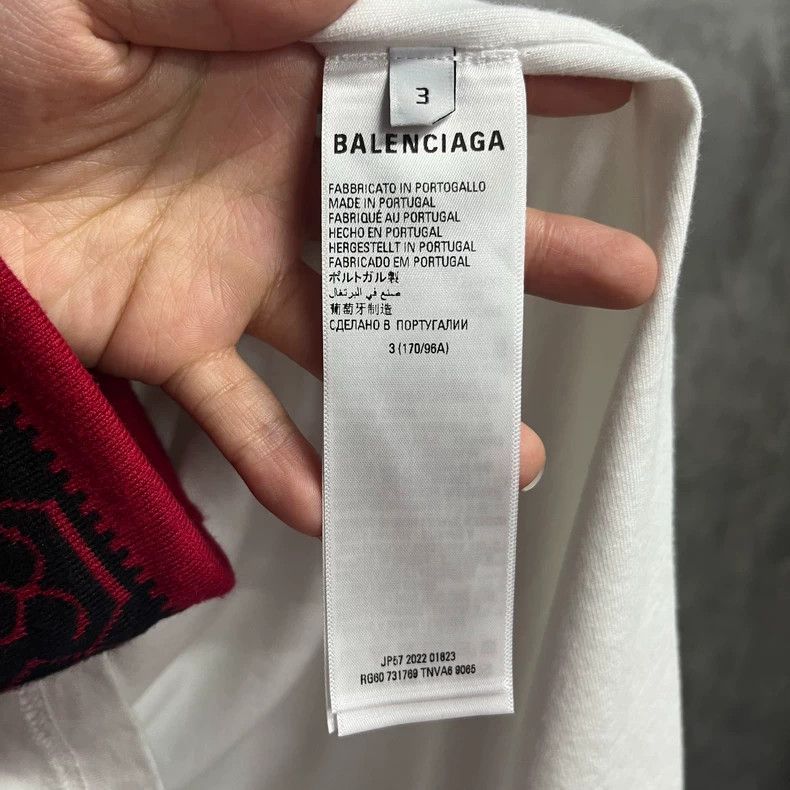 Balenciaga Balenciaga Adidas White Embroidery Logo T-Shirt-yf Size US M / EU 48-50 / 2 - 2 Thumbnail