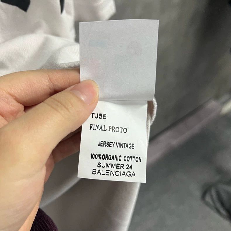 Balenciaga Balenciaga White Letter Print Short Sleeve T-Shirt-yf Size US S / EU 44-46 / 1 - 4 Thumbnail