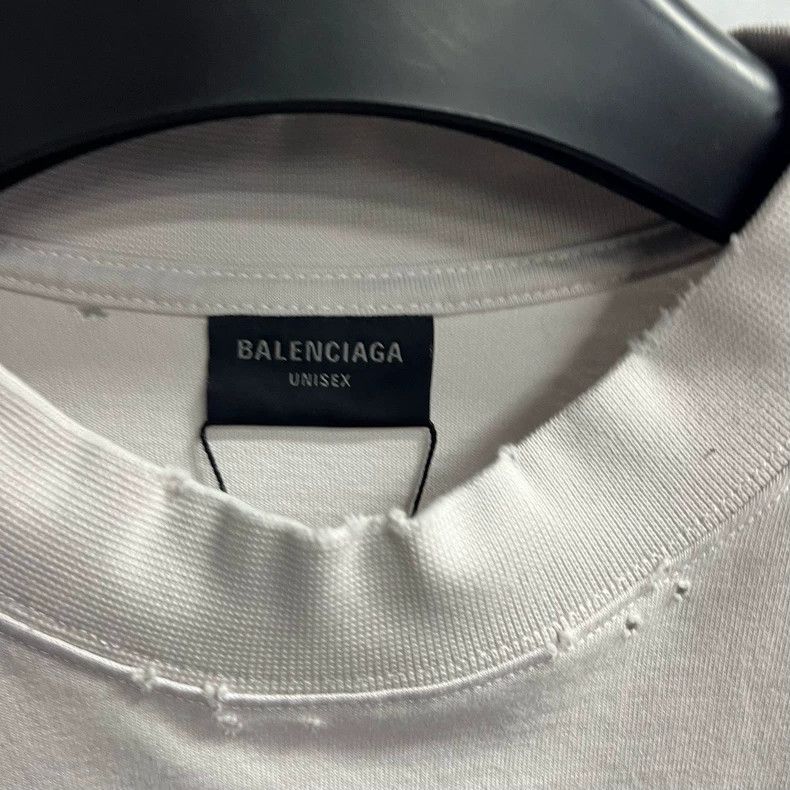 Balenciaga Balenciaga White Letter Print Short Sleeve T-Shirt-yf Size US S / EU 44-46 / 1 - 2 Thumbnail