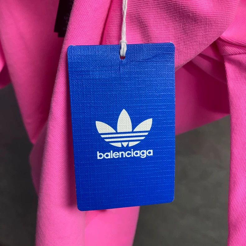 Balenciaga Balenciaga Adidas Pink Embroidered Logo Short Sleeve-yf Size US M / EU 48-50 / 2 - 3 Thumbnail