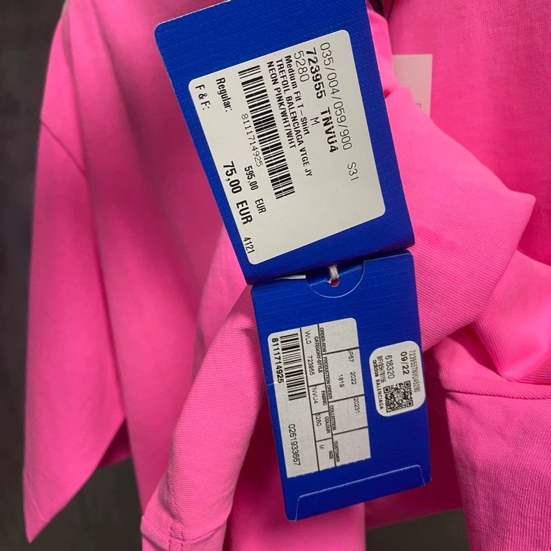 Balenciaga Balenciaga Adidas Pink Embroidered Logo Short Sleeve-yf Size US M / EU 48-50 / 2 - 4 Thumbnail