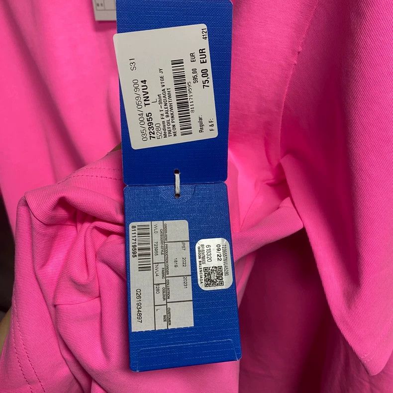 Balenciaga Balenciaga Adidas Pink Embroidered Logo Short Sleeve-yf Size US M / EU 48-50 / 2 - 7 Thumbnail