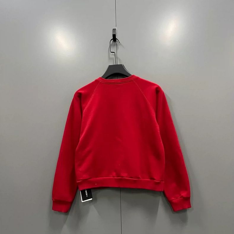 Celine Celine Red Sweatshirt with Gold Embroidery-yf Size US S / EU 44-46 / 1 - 2 Thumbnail
