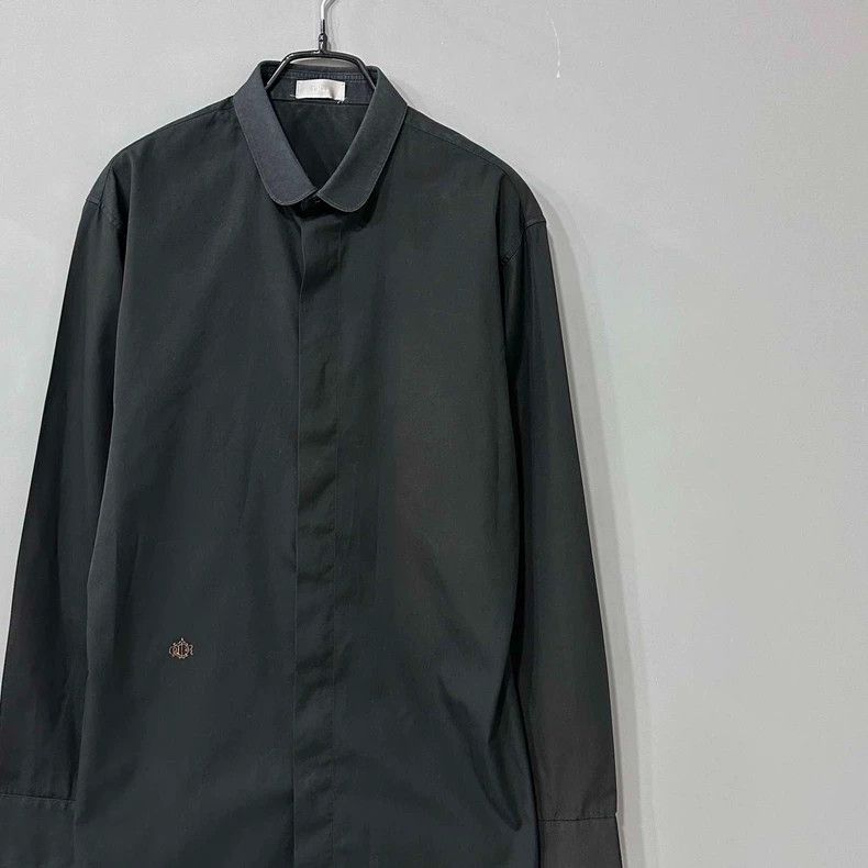 Dior Black Embroidered Logo Shirt by Dior-yf Size US M / EU 48-50 / 2 - 2 Thumbnail