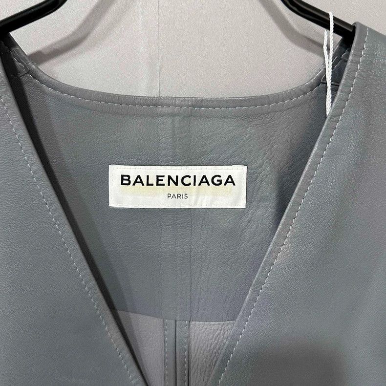 Balenciaga Sleeveless Leather Vest Balenciaga Paris-yf Size US M / EU 48-50 / 2 - 4 Thumbnail