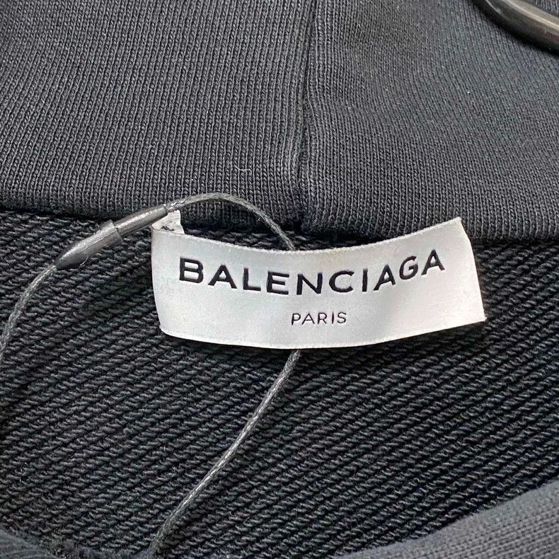 Balenciaga Balenciaga Black Hoodie with Pink Logo-yf Size US S / EU 44-46 / 1 - 4 Thumbnail