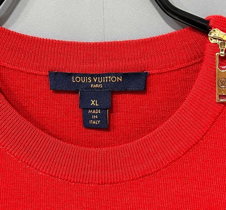 Louis Vuitton Louis Vuitton Red Cashmere Knit Sweater-yf Size US XL / EU 56 / 4 - 4 Thumbnail
