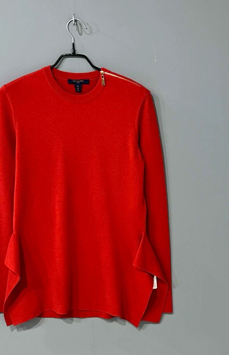 Louis Vuitton Louis Vuitton Red Cashmere Knit Sweater-yf Size US XL / EU 56 / 4 - 2 Thumbnail