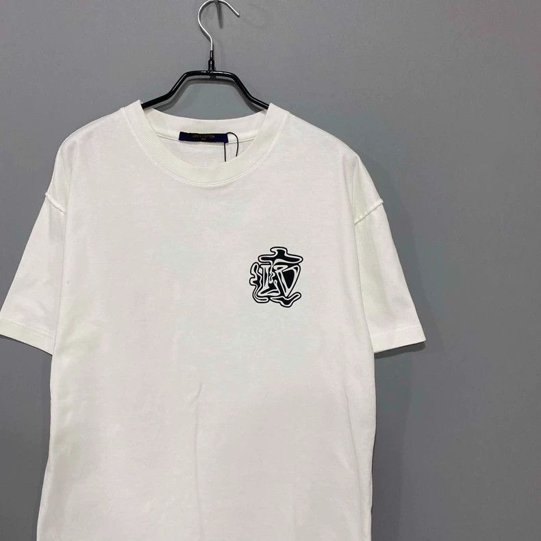 Louis Vuitton White LV Logo Short Sleeve T-Shirt-yf Size US S / EU 44-46 / 1 - 2 Thumbnail