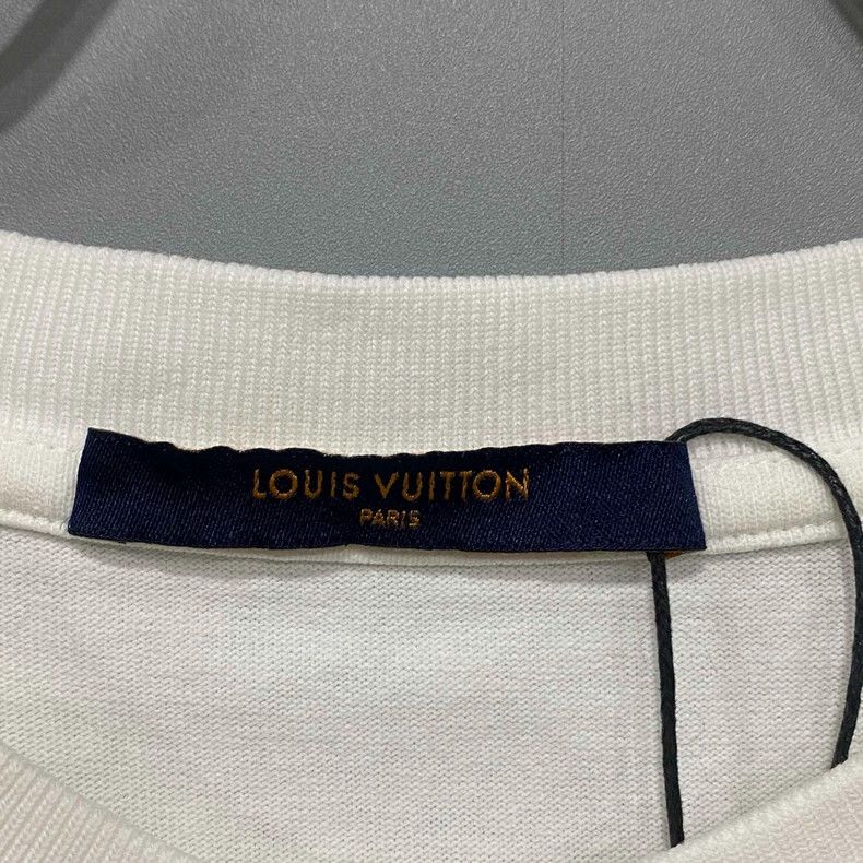 Louis Vuitton White LV Logo Short Sleeve T-Shirt-yf Size US S / EU 44-46 / 1 - 5 Thumbnail