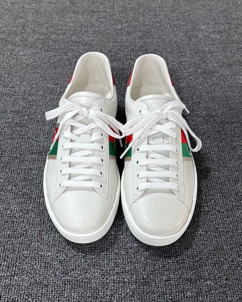 Gucci Gucci White Sneakers with Red Green Stripes-yf Size US 9 / EU 42 - 4 Thumbnail