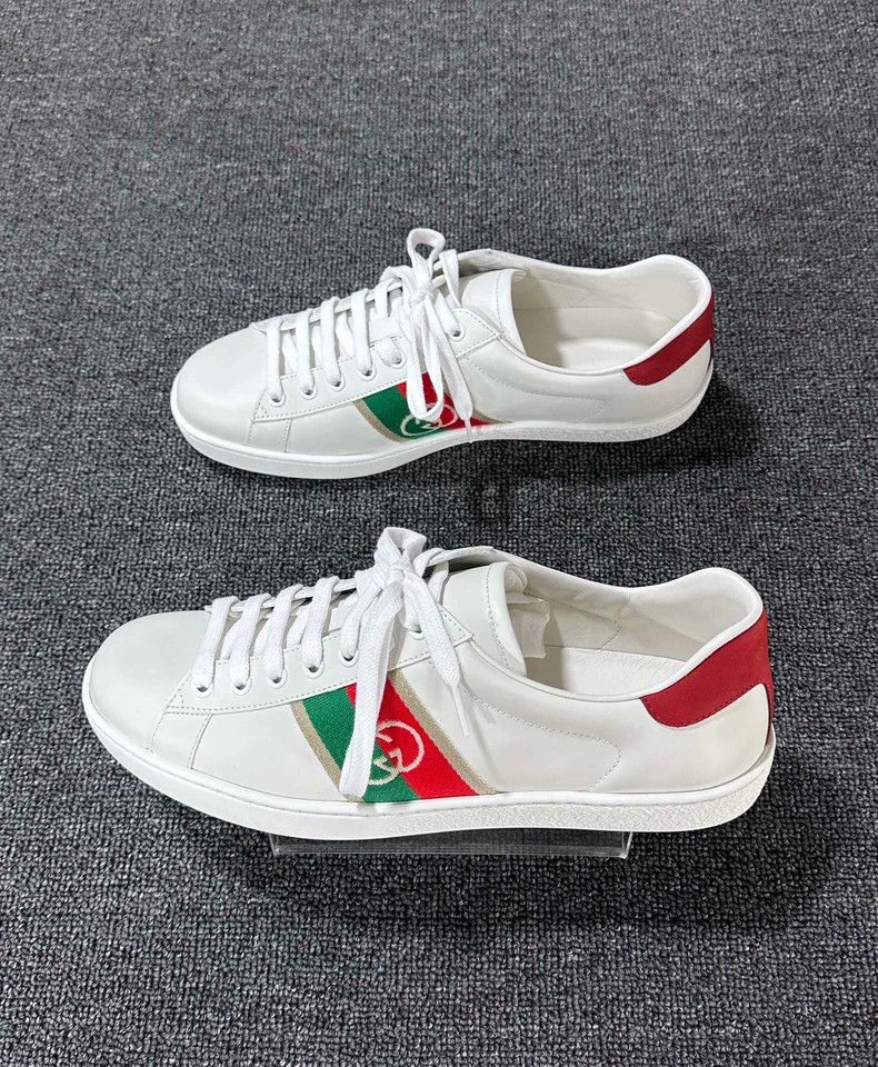 Gucci Gucci White Sneakers with Red Green Stripes-yf Size US 9 / EU 42 - 2 Thumbnail
