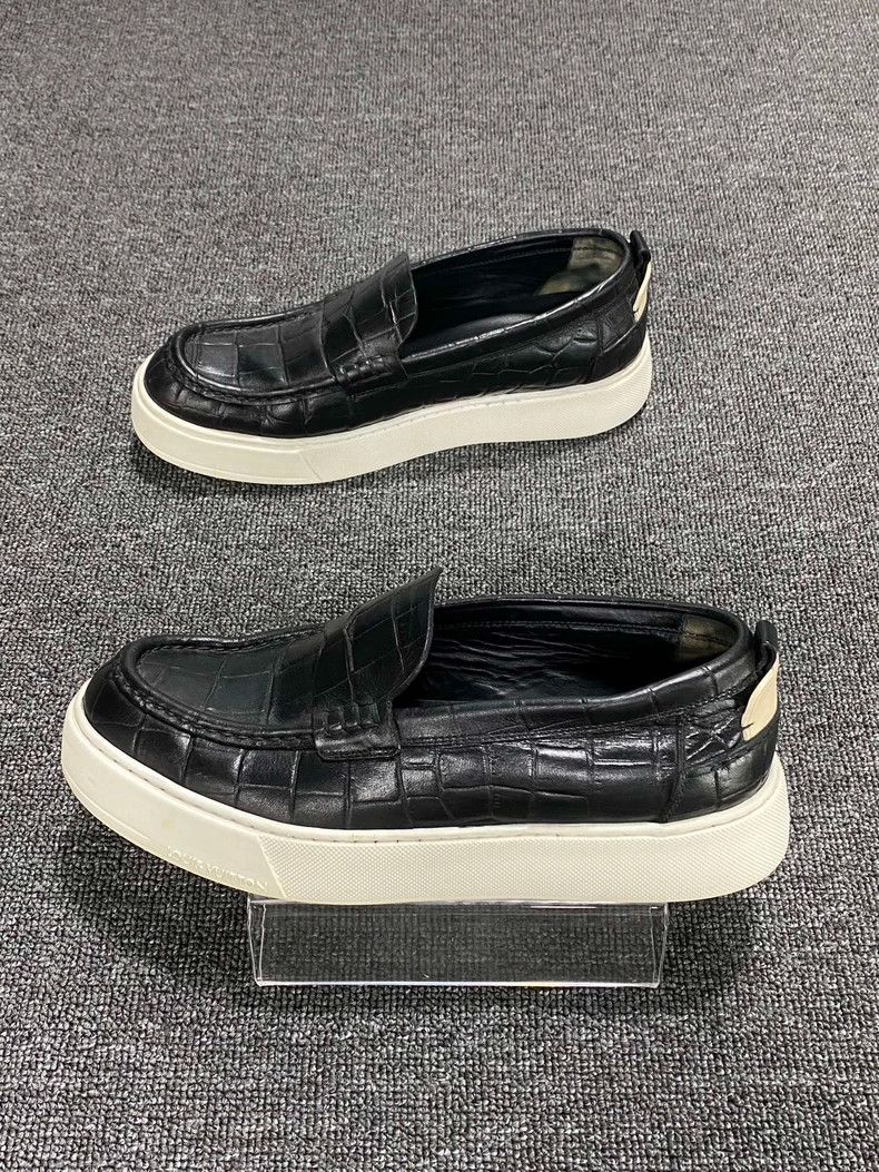 Louis Vuitton Louis Vuitton Leather Logo Slip-On Sneakers-yf Size US 10.5 / EU 43-44 - 2 Thumbnail