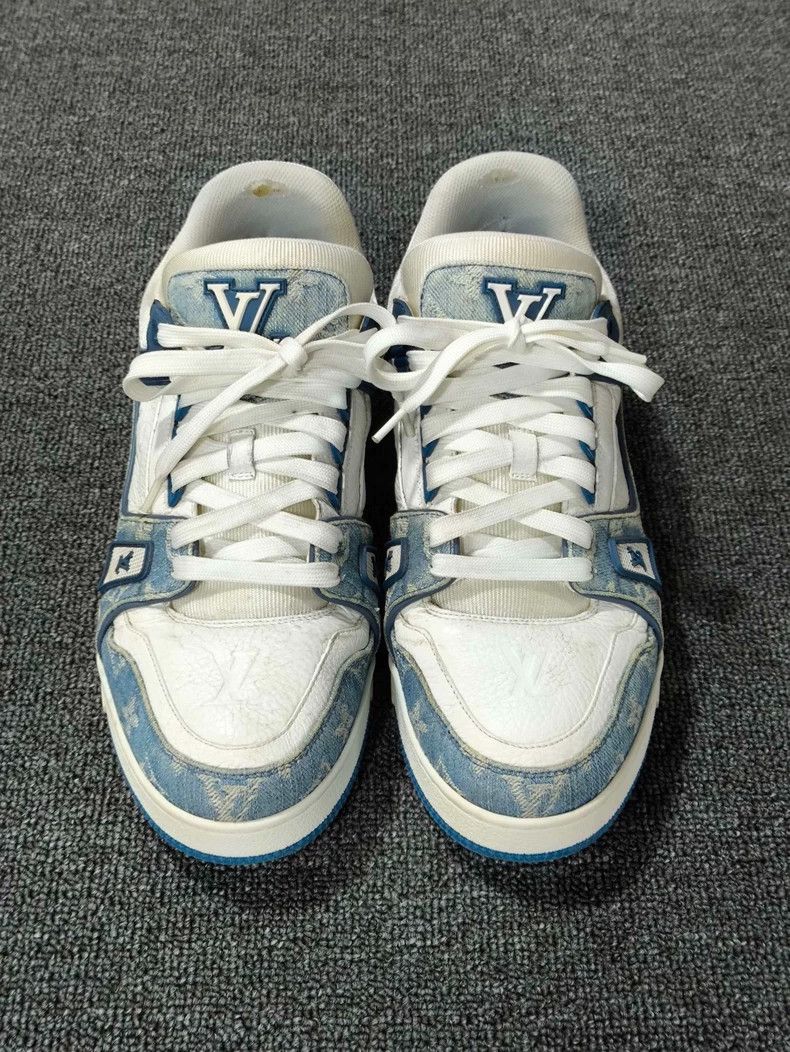 Louis Vuitton Blue and White Louis Vuitton Sneakers-yf Size US 9 / EU 42 - 4 Thumbnail