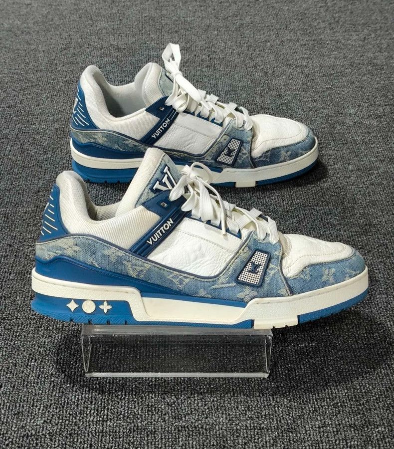 Louis Vuitton Blue and White Louis Vuitton Sneakers-yf Size US 9 / EU 42 - 3 Thumbnail