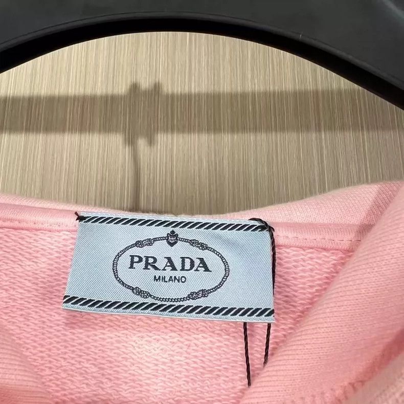 Prada Prada Pink Hoodie with Knit Detail-yf Size US S / EU 44-46 / 1 - 6 Thumbnail