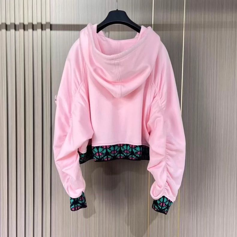 Prada Prada Pink Hoodie with Knit Detail-yf Size US S / EU 44-46 / 1 - 2 Thumbnail