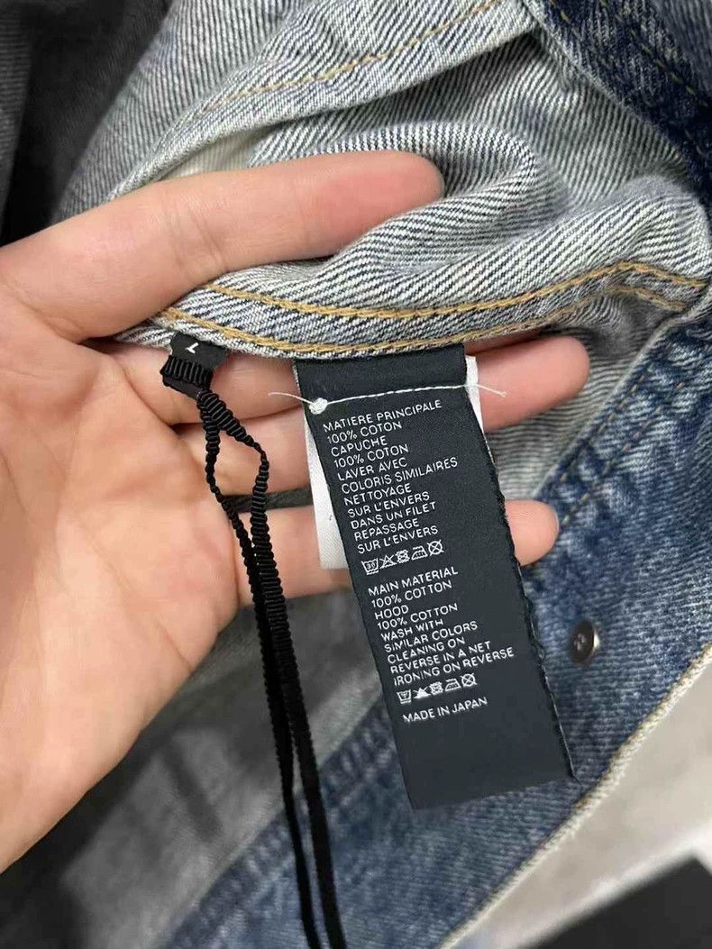Celine Celine Denim Hoodie Jacket with Logo-yf Size US L / EU 52-54 / 3 - 6 Thumbnail
