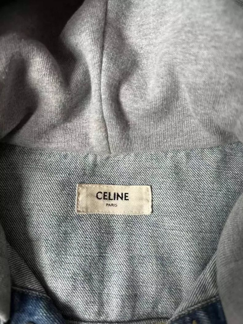 Celine Celine Logo Denim Jacket with Hood-yf Size US XS / EU 42 / 0 - 3 Thumbnail
