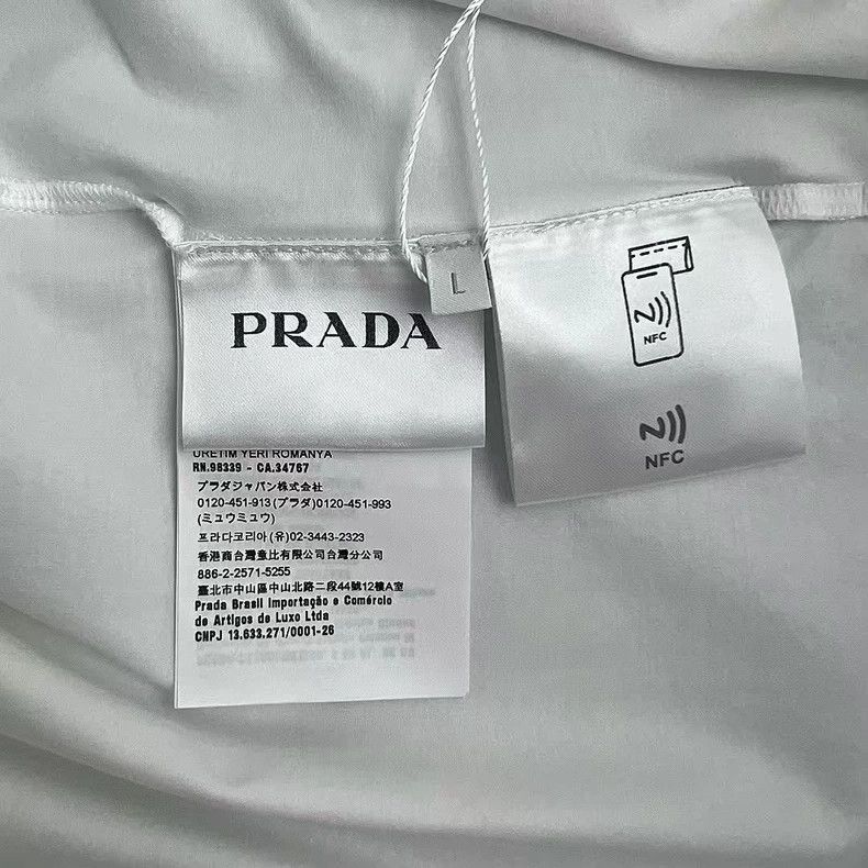 Prada Prada SS23 Logo White Short Sleeve Shirt-yf Size US L / EU 52-54 / 3 - 4 Thumbnail