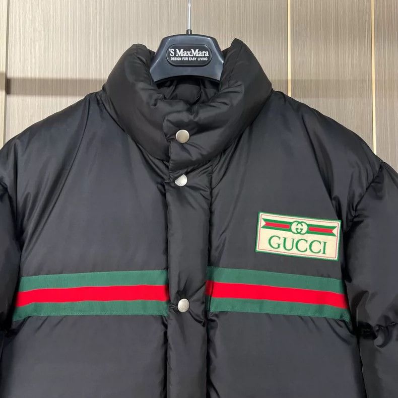 Gucci Gucci Black Embroidered Puffer Jacket-yf Size US L / EU 52-54 / 3 - 6 Thumbnail