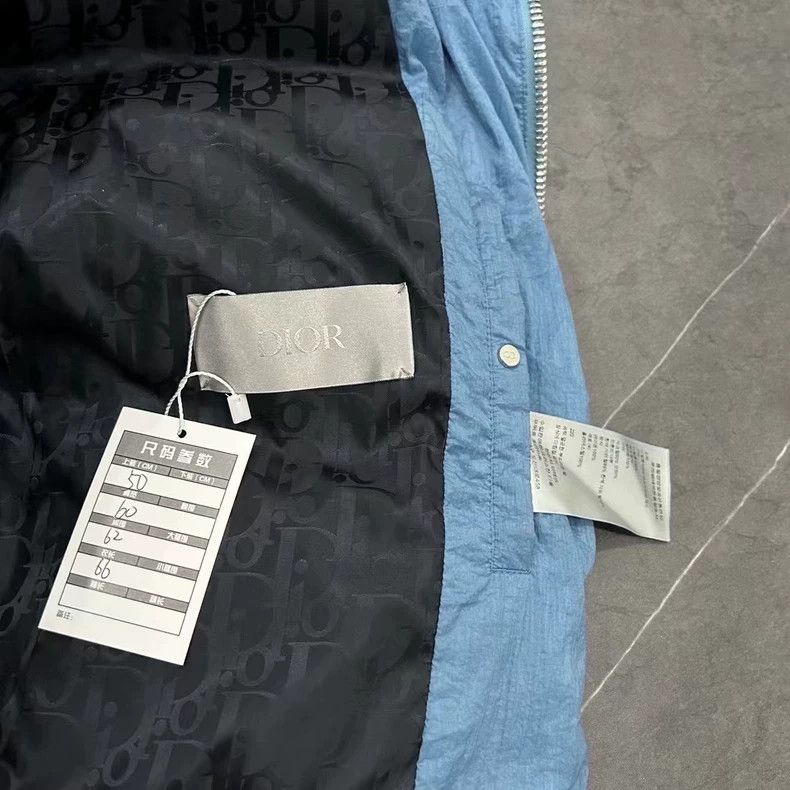 Dior Dior Blue Down Jacket with Logo Print-yf Size US L / EU 52-54 / 3 - 5 Thumbnail