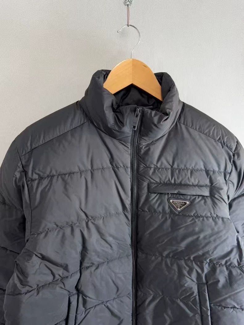 Prada Prada Black Puffer Jacket with Triangle Logo-yf Size US L / EU 52-54 / 3 - 3 Thumbnail