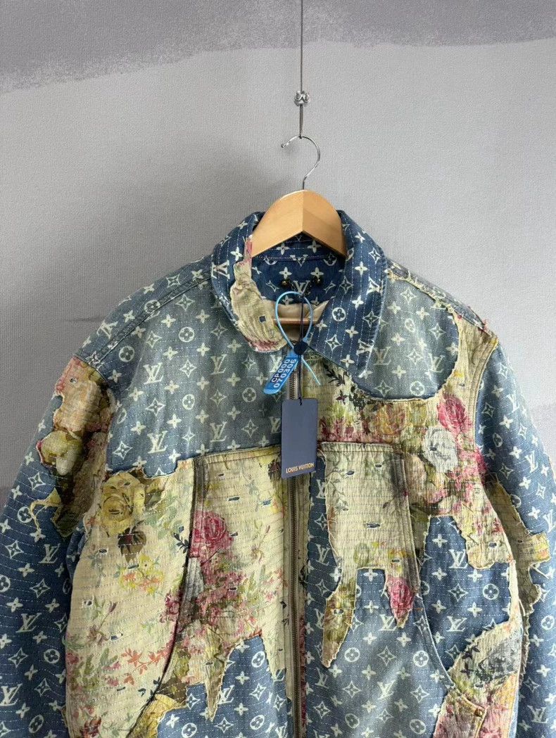Louis Vuitton Louis Vuitton Floral Pattern Denim Jacket-yf Size US M / EU 48-50 / 2 - 2 Thumbnail