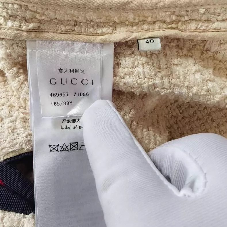 Gucci Gucci Beige Cardigan with Decorative Buttons-yf Size US M / EU 48-50 / 2 - 4 Thumbnail