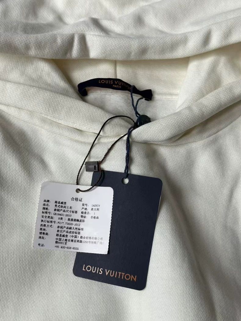 Louis Vuitton louis vuitton white hoodie with label-yf Size US M / EU 48-50 / 2 - 3 Thumbnail