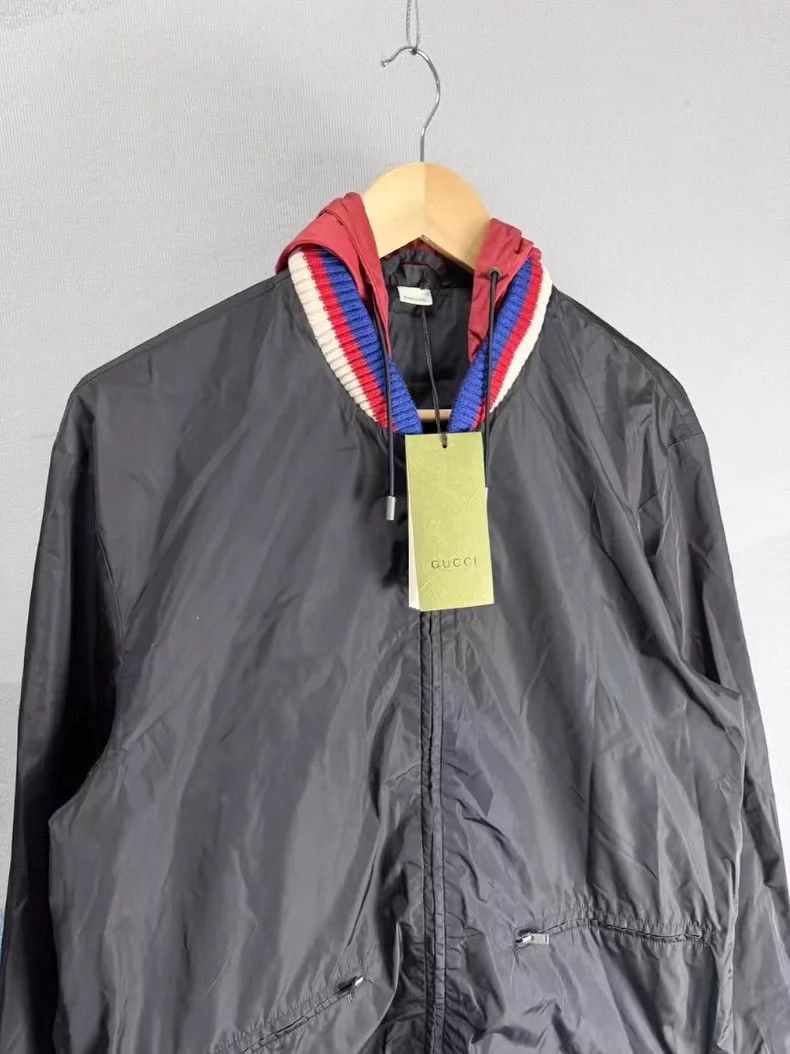 Gucci Gucci Black Hooded Windbreaker Jacket-yf Size US L / EU 52-54 / 3 - 3 Thumbnail