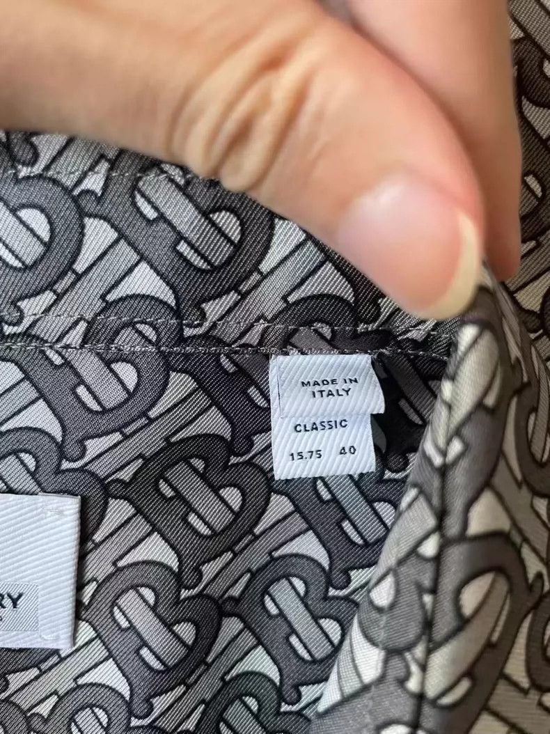Burberry Burberry Printed Silk Long Sleeve Shirt-yf Size US M / EU 48-50 / 2 - 3 Thumbnail