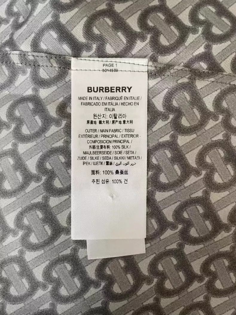 Burberry Burberry Printed Silk Long Sleeve Shirt-yf Size US M / EU 48-50 / 2 - 4 Thumbnail