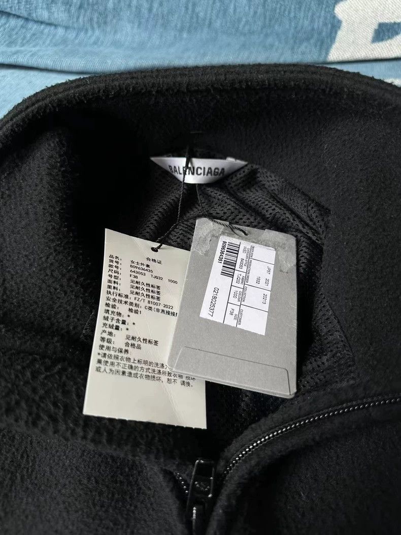 Balenciaga Black Fleece Zip Jacket-yf