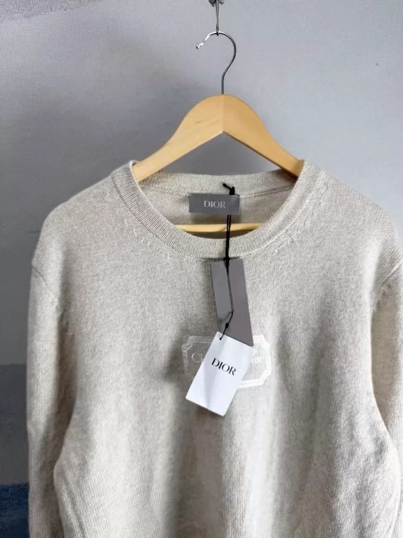 Dior Dior Beige Embroidered Cashmere Sweater-yf Size US XL / EU 56 / 4 - 2 Thumbnail