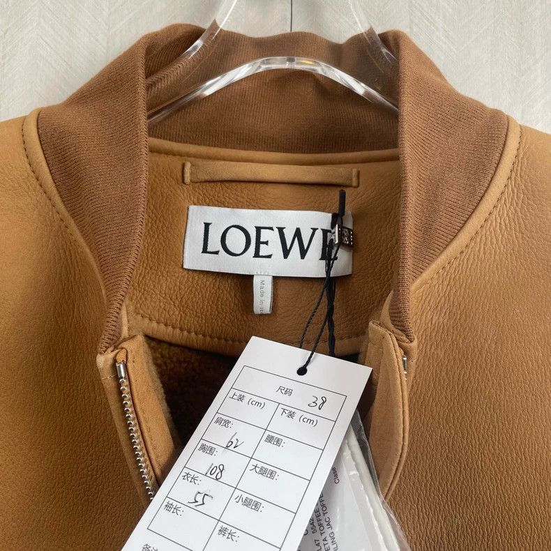 Loewe Loewe Brown Leather and Wool Jacket-yf Size US M / EU 48-50 / 2 - 2 Thumbnail
