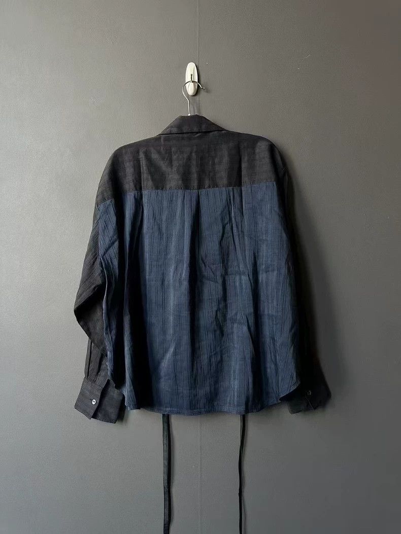 Loewe Loewe Black and Blue Linen Shirt-yf Size US XXL / EU 58 / 5 - 2 Thumbnail