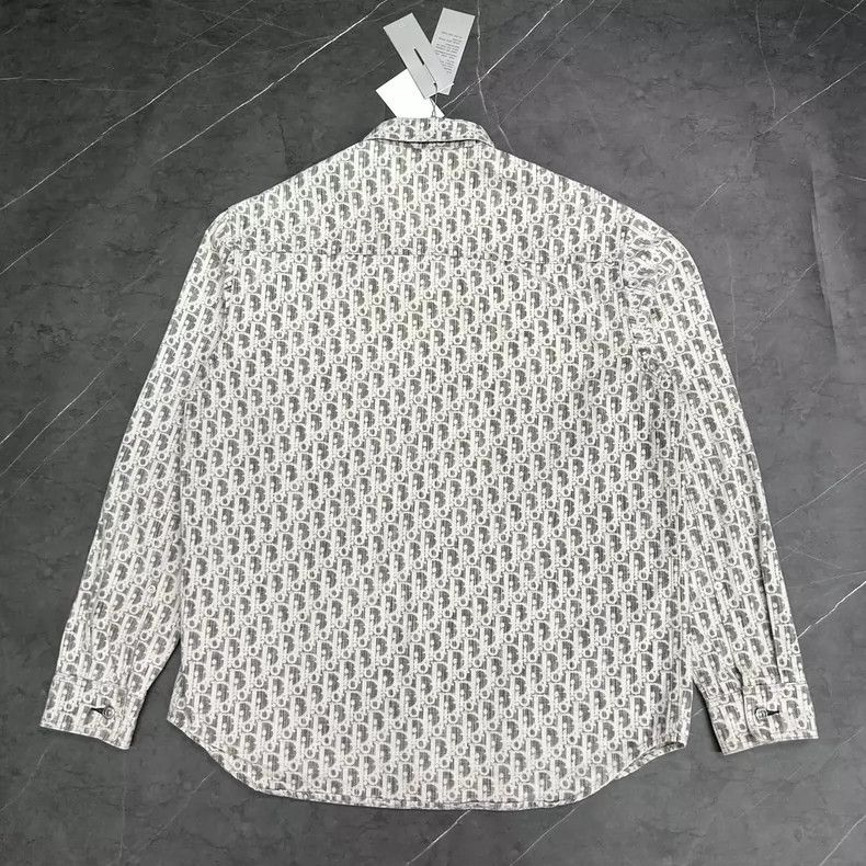 Dior Dior Gray Logo Denim Shirt Jacket-yf Size US M / EU 48-50 / 2 - 2 Thumbnail