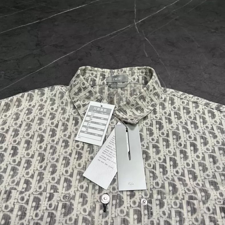 Dior Dior Gray Logo Denim Shirt Jacket-yf Size US M / EU 48-50 / 2 - 5 Thumbnail