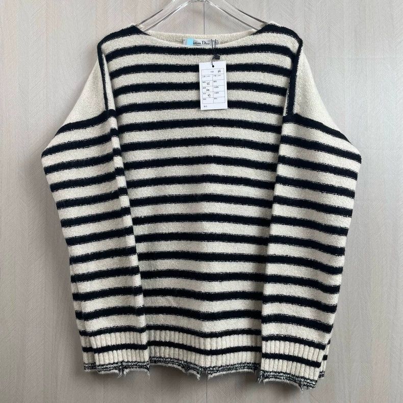 Dior Dior Black White Striped Butterfly Knit Sweater-yf Size US S / EU 44-46 / 1 - 2 Thumbnail